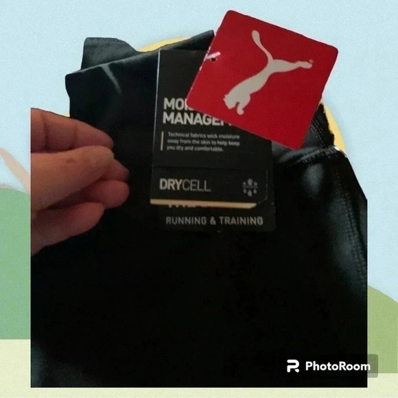 Puma Pink & Black Womens Workout Pants Size L - Picture 3 of 7